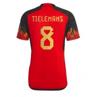 Camisa de Futebol Bélgica Youri Tielemans #8 Equipamento Principal Mundo 2022 Manga Curta